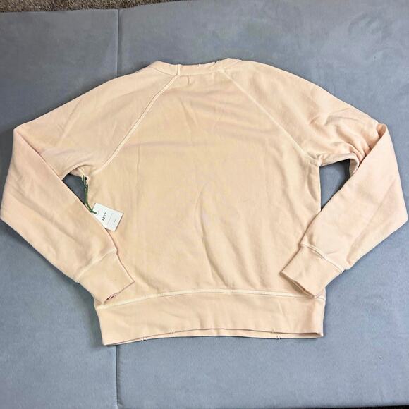American Eagle AE Distressed Peach Crew Neck Sweater - Size XS - Picture 3 of 7